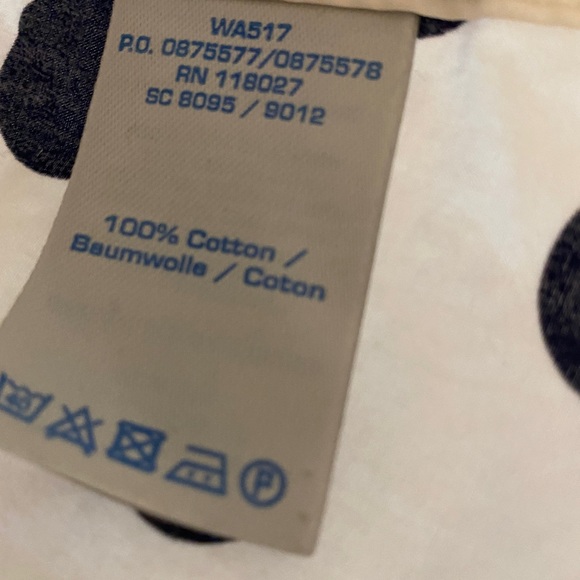 Versatile and Classic Boden Fitted Navy and White Button Front Blouse~Size 8 - Picture 7 of 7